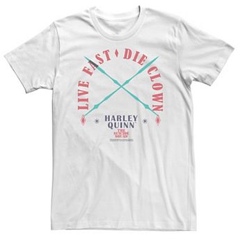 Big & Tall DC Comics The Suicide Squad Live Fast Clown Life Tee