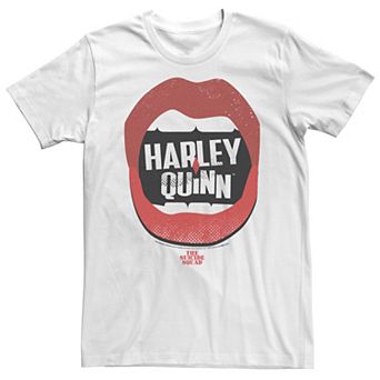 Big & Tall DC Comics The Suicide Squad Harley Quinn Lips Tee