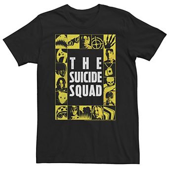 Big & Tall The Suicide Squad Yellow Squares Logo Tee