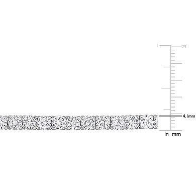 Stella Grace Sterling Silver Lab-Created White Sapphire Semi Tennis Bracelet