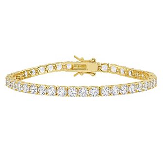 Stella Grace 18k Gold Over Silver Lab-Created White Sapphire Tennis Bracelet