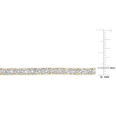 Stella Grace 18k Gold Over Silver Lab-Created White Sapphire Tennis Bracelet