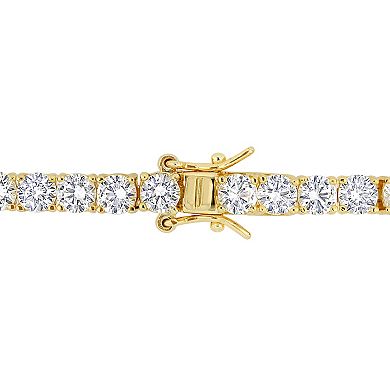 Stella Grace 18k Gold Over Silver Lab-Created White Sapphire Tennis Bracelet