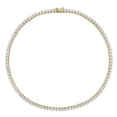 Stella Grace 18k Gold Over Silver Lab-Created White Sapphire Tennis Necklace