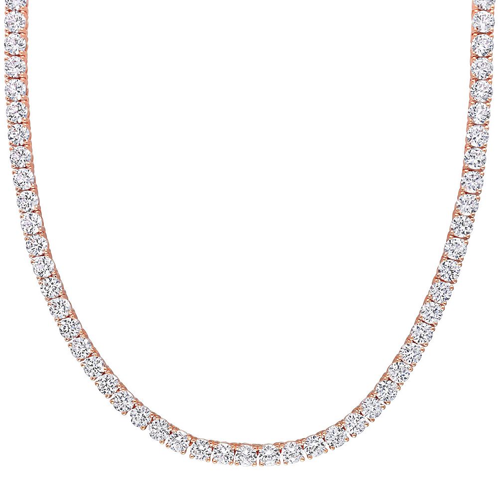 Stella Grace 18k Rose Gold Over Silver Lab-Created White Sapphire