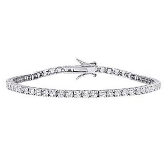 Stella Grace Sterling Silver Lab-Created White Sapphire Tennis Bracelet
