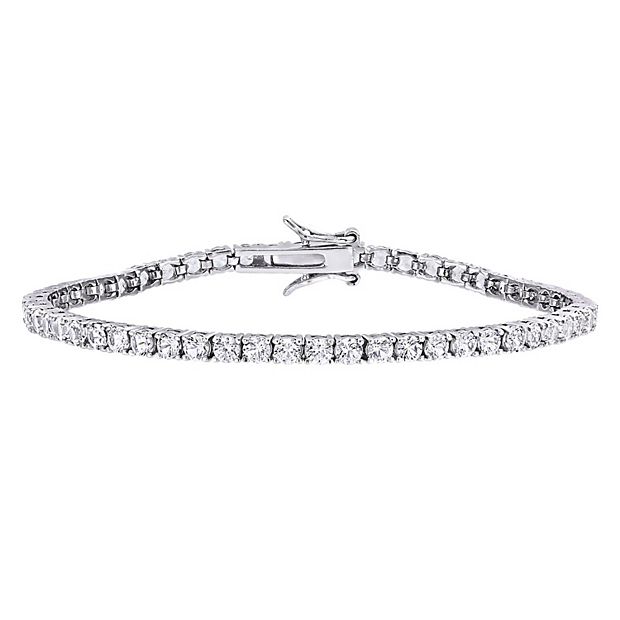 Lab created deals white sapphire bracelet