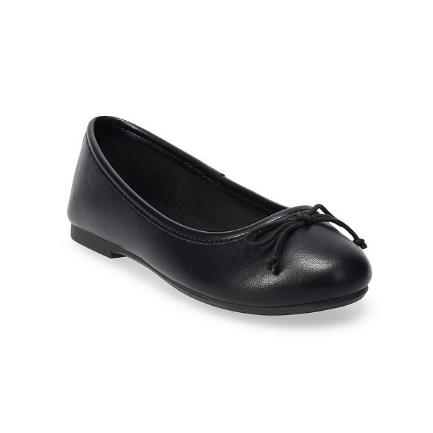 Plain black ballet pumps hot sale