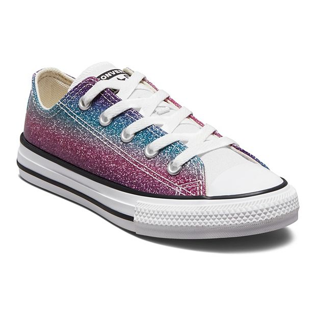 KIDS SIZE Handpainted and Washable Glitter/sparkle Converse Chuck Taylors 