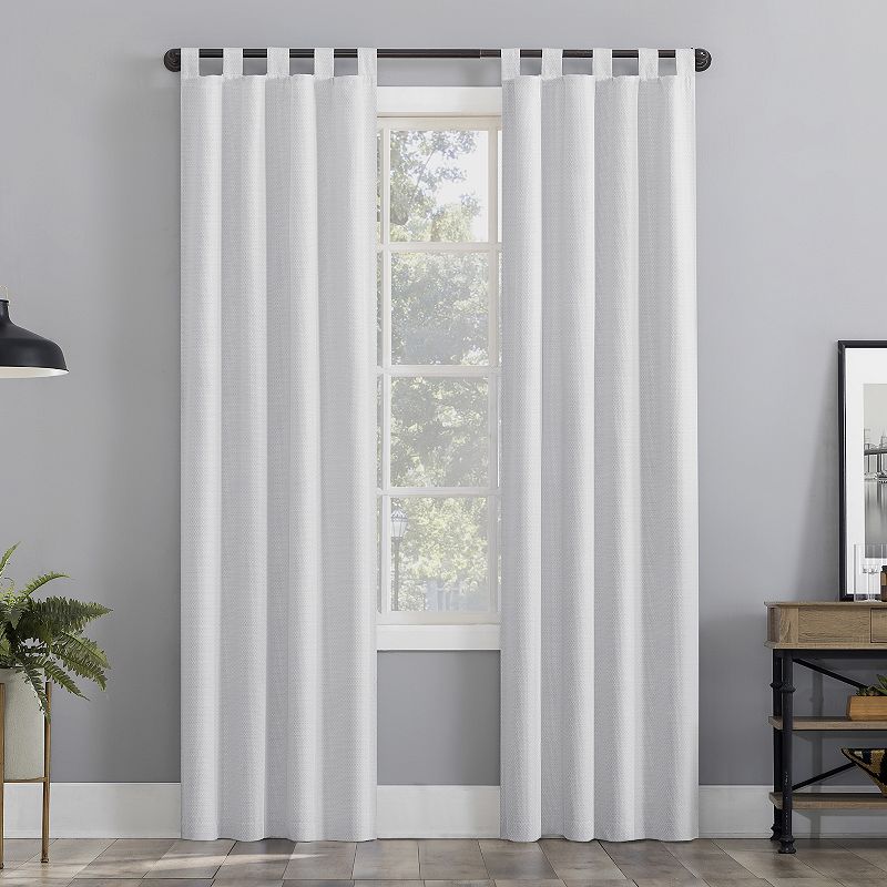 The Big One 2-Pack Kentfield Tab Top Room Darkening Curtain, White, 40X63