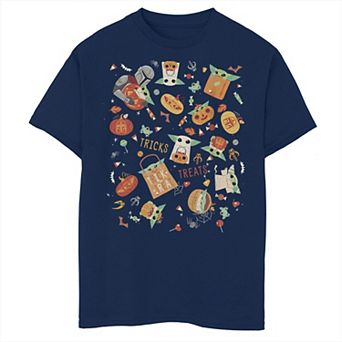 Boys 8-20 Star Wars The Mandalorian Halloween Collage Graphic Tee