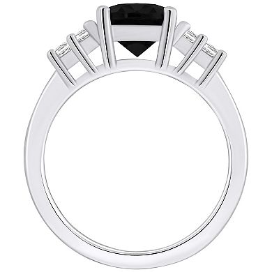 Alyson Layne 14k White Gold Oval Black Onyx & 1/3 Carat T.W. Diamond Ring