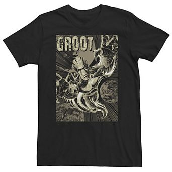 Big & Tall Marvel Guardians of the Galaxy Groot Uproot Tee