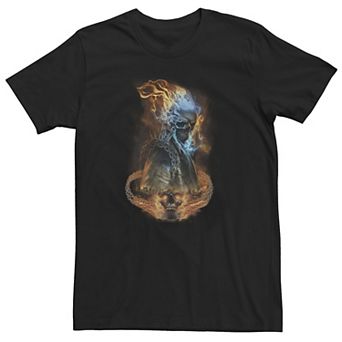 Big & Tall Marvel Ghost Rider Flaming Chains City Portrait Tee