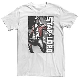 Big & Tall Marvel Star-Lord Guardians of the Galaxy Spray Paint Tee