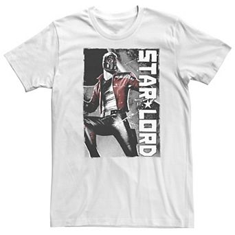 Big & Tall Marvel Star-Lord Guardians of the Galaxy Spray Paint Tee