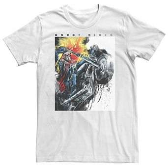 Big & Tall Marvel Ghost Rider Motorcycle Poster Tee