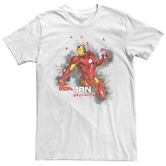 Big & Tall Marvel Avengers Assemble Iron Man Burst Tee