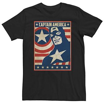Big & Tall Marvel Captain America Avengers Poster Tee