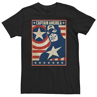 Big & Tall Marvel Captain America Avengers Poster Tee