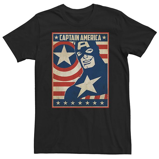 Big Tall Marvel Captain America Avengers Poster Tee