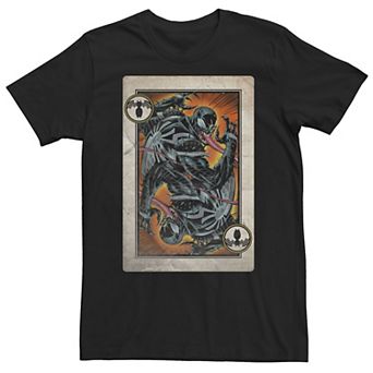 Big & Tall Marvel Venom Vintage Portrait Playing Card Tee