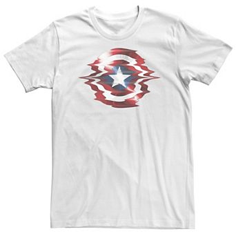 Big & Tall Marvel Captain America Shield Glitch Tee