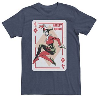 Big & Tall DC Comics Batman Harley Quinn Playing Card Tee