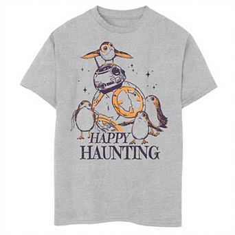 Boys 8-20 Star Wars BB-8 & Porg Happy Haunting Graphic Tee