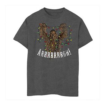 Boys 8-20 Star Wars Chewbacca Tangled Christmas Lights Graphic Tee