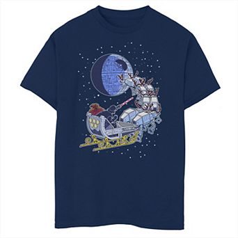 Boys 8-20 Star Wars Christmas Darth Vader Sleigh Ride Graphic Tee