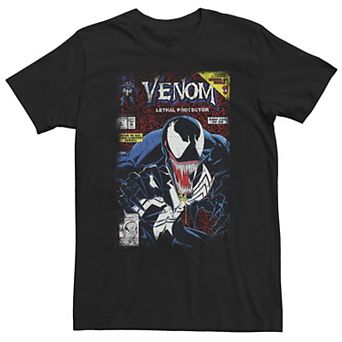 Big & Tall Marvel Venom Vintage Comic Book Cover Tee