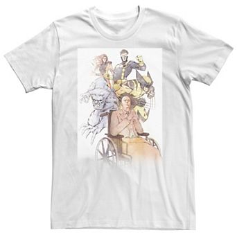 Big & Tall Marvel X-Men Xavier Vintage Group Sketch Tee