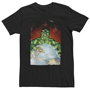 Big & Tall Marvel Hulk Planet Destroyer Earth Grabbing Tee