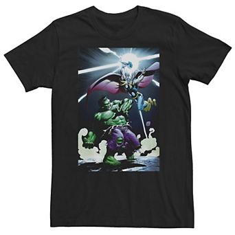 Big & Tall Marvel Thor vs Hulk Mjolnir Smash Tee