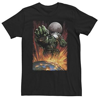 Big & Tall Marvel Hulk Planet Smash Space Fist Tee