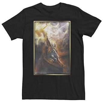 Big & Tall Marvel Thor God Of Thunder Mjolnir Lightning Tee