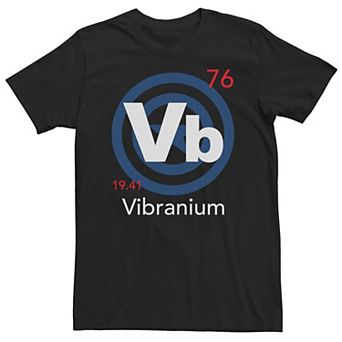 Big & Tall Marvel Captain America Logo Vibranium Element Tee