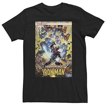 Big & Tall Marvel The Invincible Iron Man System Overload Comic Tee