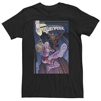 Big & Tall Marvel Unbelievable Gwenpool Batroc The Leaper Comic Tee