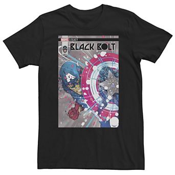Big & Tall Marvel Black Bolt Confronts Captain America Comic Tee