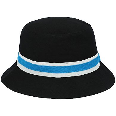 Men's '47 Black Carolina Panthers Striped Bucket Hat