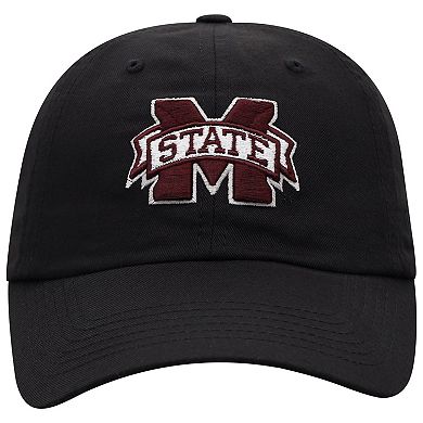 Men's Top of the World Black Mississippi State Bulldogs Staple Adjustable Hat