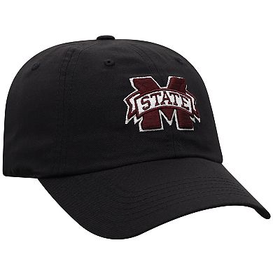 Men's Top of the World Black Mississippi State Bulldogs Staple Adjustable Hat