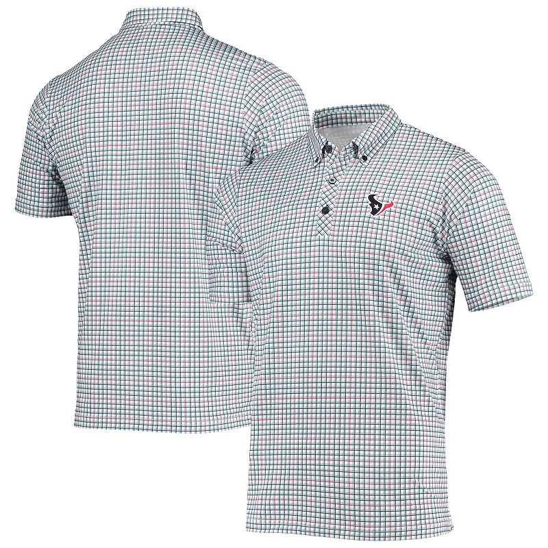 Mens Antigua Gray/Navy Houston Texans Deliver Button-Down Polo, Size: XL, 