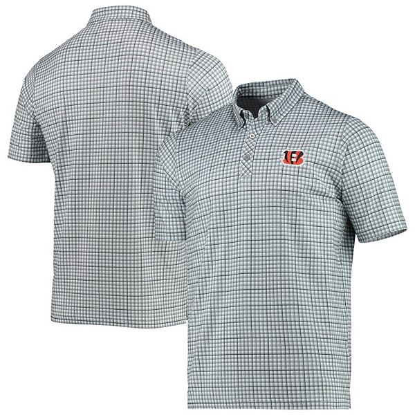 Men's Cincinnati Bengals Antigua Black/White Crew Woven Button-Down Shirt