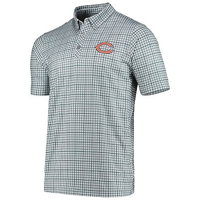 Men's Antigua Gray/Navy Chicago Bears Deliver Button-Down Polo