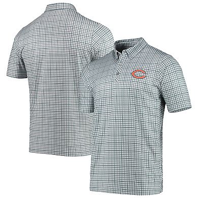 Men's Antigua Gray/Navy Chicago Bears Deliver Button-Down Polo