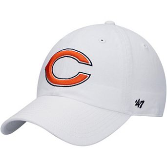 Men's '47 White Chicago Bears Logo Clean Up Adjustable Hat