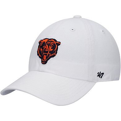 Men's '47 White Chicago Bears Team Clean Up Adjustable Hat